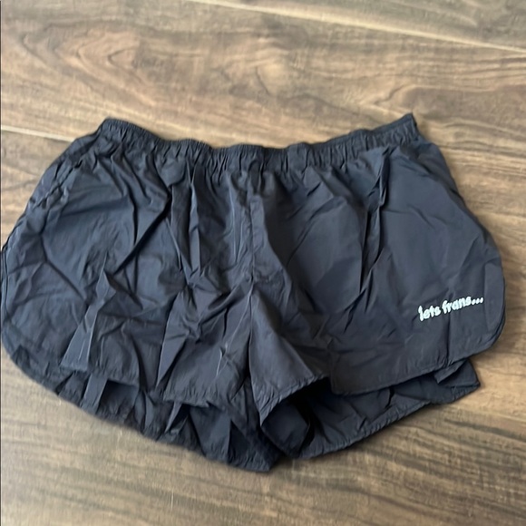 iets frans Pants - Black Athletic Shorts with Elastic Waistband and Lightweight Fabric